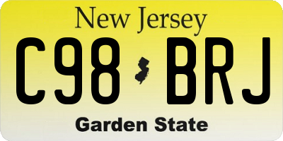 NJ license plate C98BRJ