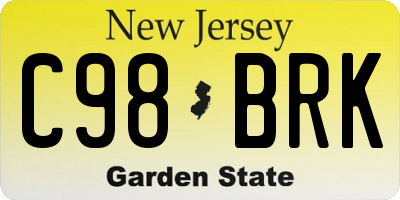 NJ license plate C98BRK