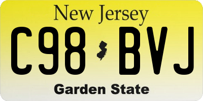NJ license plate C98BVJ