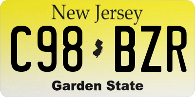 NJ license plate C98BZR