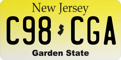 NJ license plate C98CGA