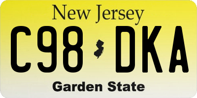 NJ license plate C98DKA