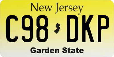NJ license plate C98DKP