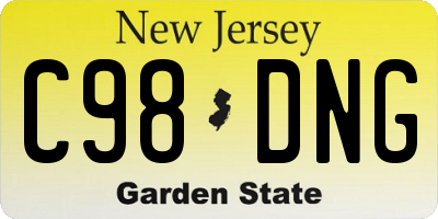 NJ license plate C98DNG