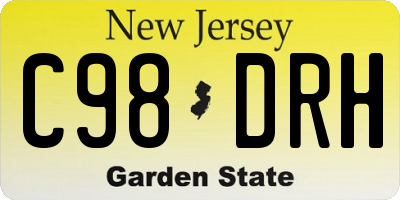 NJ license plate C98DRH