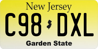 NJ license plate C98DXL