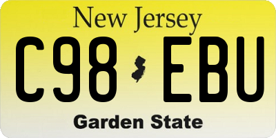 NJ license plate C98EBU