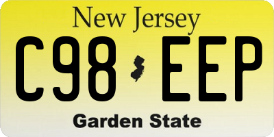 NJ license plate C98EEP