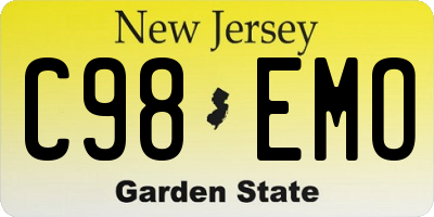 NJ license plate C98EMO