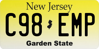 NJ license plate C98EMP