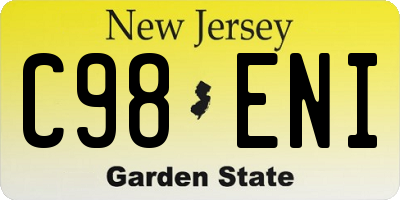 NJ license plate C98ENI