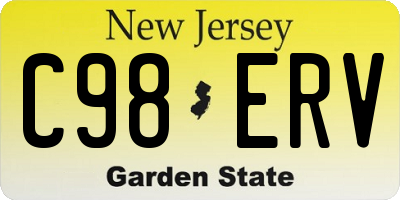 NJ license plate C98ERV