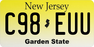 NJ license plate C98EUU