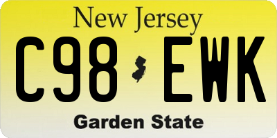 NJ license plate C98EWK