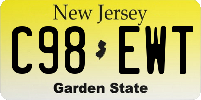 NJ license plate C98EWT