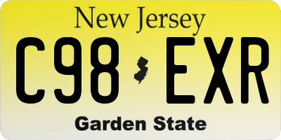 NJ license plate C98EXR