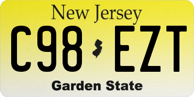 NJ license plate C98EZT