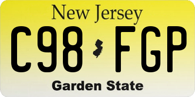 NJ license plate C98FGP