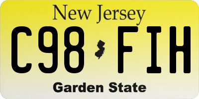 NJ license plate C98FIH