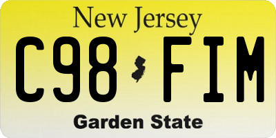 NJ license plate C98FIM