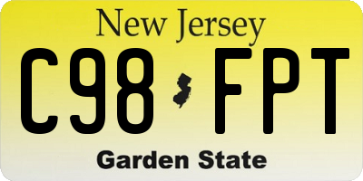NJ license plate C98FPT