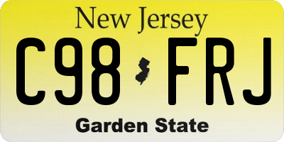 NJ license plate C98FRJ