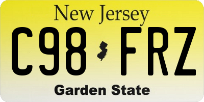 NJ license plate C98FRZ