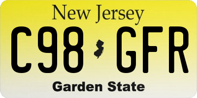 NJ license plate C98GFR