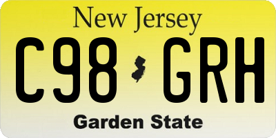 NJ license plate C98GRH