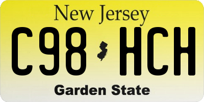 NJ license plate C98HCH