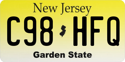 NJ license plate C98HFQ