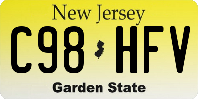 NJ license plate C98HFV