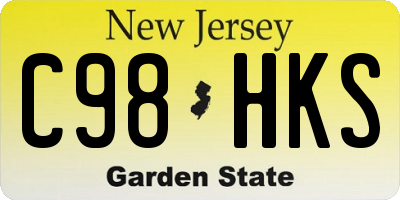 NJ license plate C98HKS