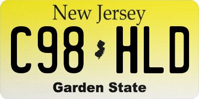 NJ license plate C98HLD