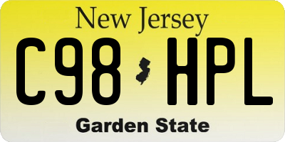 NJ license plate C98HPL