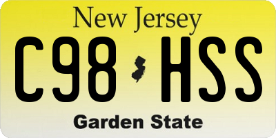 NJ license plate C98HSS