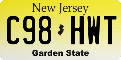 NJ license plate C98HWT