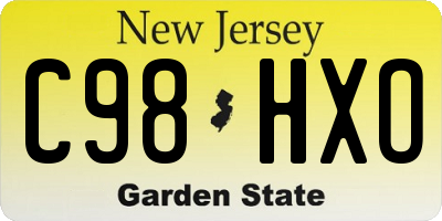 NJ license plate C98HXO