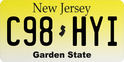 NJ license plate C98HYI