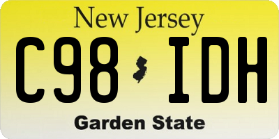 NJ license plate C98IDH