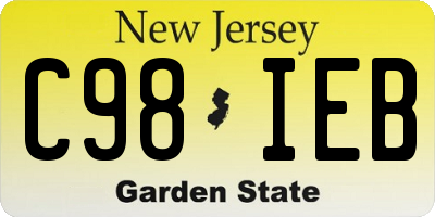 NJ license plate C98IEB