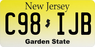 NJ license plate C98IJB