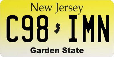 NJ license plate C98IMN