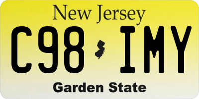 NJ license plate C98IMY