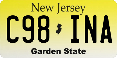 NJ license plate C98INA