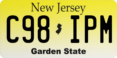 NJ license plate C98IPM