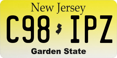 NJ license plate C98IPZ