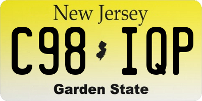 NJ license plate C98IQP