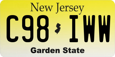 NJ license plate C98IWW