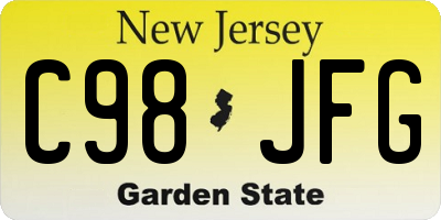 NJ license plate C98JFG